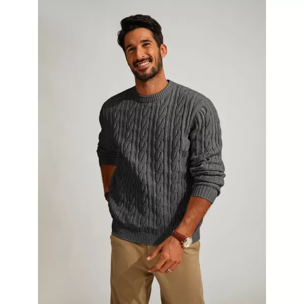 PJ PAUL JONES Mens Sweater Crewneck Cable Knit Pullover Sweater Casual Twist Textured Sweaters