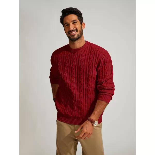 PJ PAUL JONES Mens Sweater Crewneck Cable Knit Pullover Sweater Casual Twist Textured Sweaters