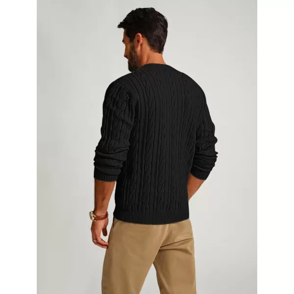PJ PAUL JONES Mens Sweater Crewneck Cable Knit Pullover Sweater Casual Twist Textured Sweaters