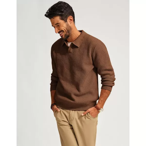 PJ PAUL JONES Men's Sweater V Neck Pullover Sweater Long Sleeve Cable Knit Textured Sweater