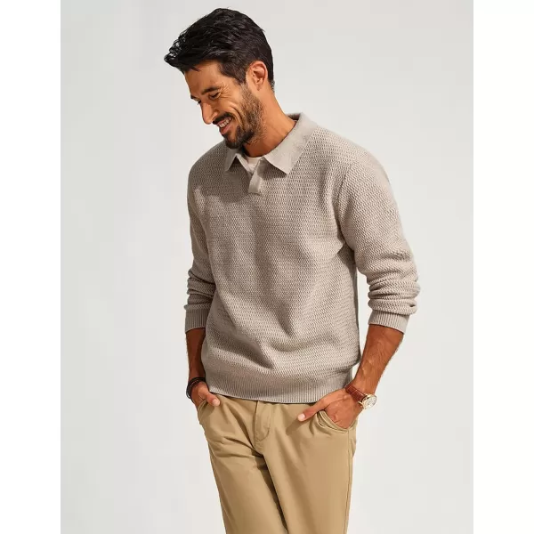 PJ PAUL JONES Men's Sweater V Neck Pullover Sweater Long Sleeve Cable Knit Textured Sweater