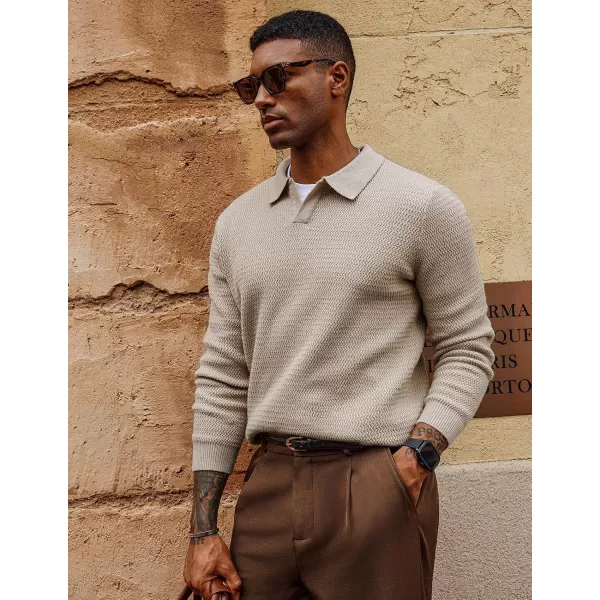 PJ PAUL JONES Men's Sweater V Neck Pullover Sweater Long Sleeve Cable Knit Textured Sweater