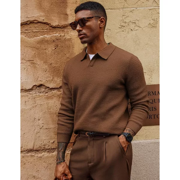 PJ PAUL JONES Men's Sweater V Neck Pullover Sweater Long Sleeve Cable Knit Textured Sweater