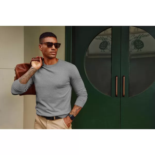 PJ PAUL JONES Men's Sweaters Crewneck Basic Lightweight Sweatshirts Wool Blend Knitted Pullover Long Sleeve Shirts for Men