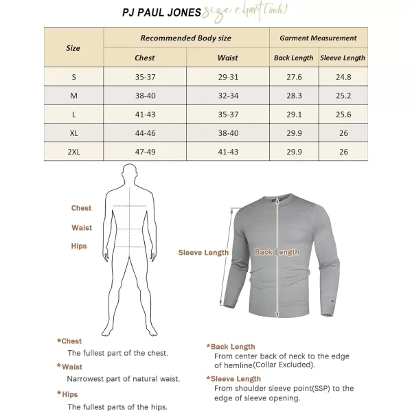 PJ PAUL JONES Men's Sweaters Crewneck Basic Lightweight Sweatshirts Wool Blend Knitted Pullover Long Sleeve Shirts for Men