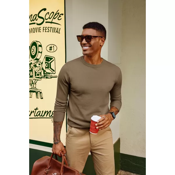 PJ PAUL JONES Men's Sweaters Crewneck Basic Lightweight Sweatshirts Wool Blend Knitted Pullover Long Sleeve Shirts for Men