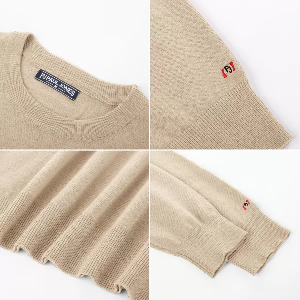 PJ PAUL JONES Men's Sweaters Crewneck Basic Lightweight Sweatshirts Wool Blend Knitted Pullover Long Sleeve Shirts for Men