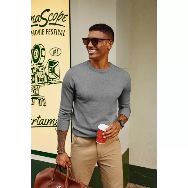 PJ PAUL JONES Men's Sweaters Crewneck Basic Lightweight Sweatshirts Wool Blend Knitted Pullover Long Sleeve Shirts for Men