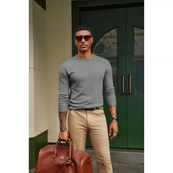 PJ PAUL JONES Men's Sweaters Crewneck Basic Lightweight Sweatshirts Wool Blend Knitted Pullover Long Sleeve Shirts for Men