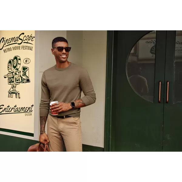 PJ PAUL JONES Men's Sweaters Crewneck Basic Lightweight Sweatshirts Wool Blend Knitted Pullover Long Sleeve Shirts for Men