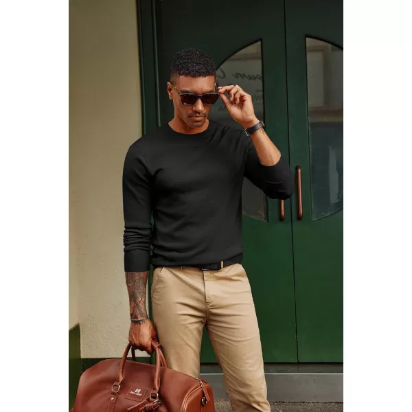 PJ PAUL JONES Men's Sweaters Crewneck Basic Lightweight Sweatshirts Wool Blend Knitted Pullover Long Sleeve Shirts for Men