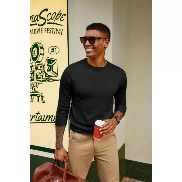 PJ PAUL JONES Men's Sweaters Crewneck Basic Lightweight Sweatshirts Wool Blend Knitted Pullover Long Sleeve Shirts for Men