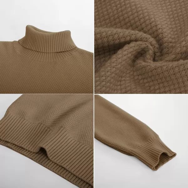 PJ PAUL JONES Men's Turtleneck Pullover Sweaters Knitted Casual Textured Sweater