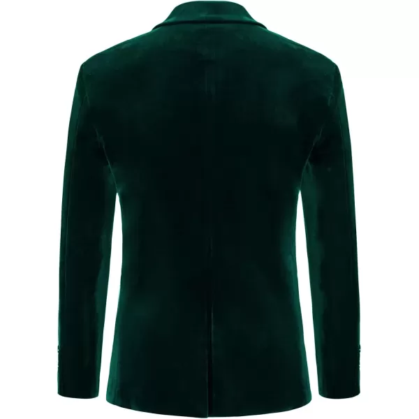 PJ PAUL JONES Mens Velvet Blazer Two Button Sport Coat Solid Slim Fit Suit Jacket for Dinner Prom Wedding
