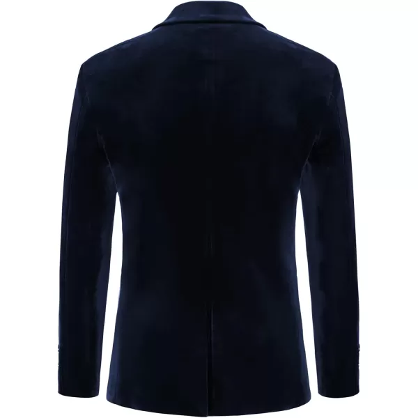 PJ PAUL JONES Mens Velvet Blazer Two Button Sport Coat Solid Slim Fit Suit Jacket for Dinner Prom Wedding