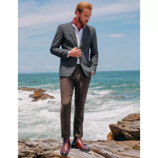 PJ PAUL JONES Men's Vintage Herringbone Tweed Blazers British Wool Blend Sport Coat Jacket