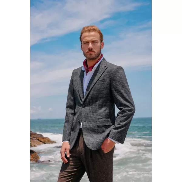PJ PAUL JONES Men's Vintage Herringbone Tweed Blazers British Wool Blend Sport Coat Jacket