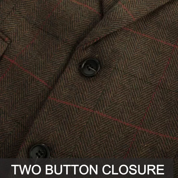 PJ PAUL JONES Men's Vintage Herringbone Tweed Blazers British Wool Blend Sport Coat Jacket