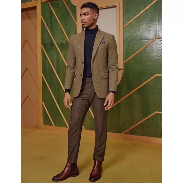 PJ PAUL JONES Men's Vintage Herringbone Tweed Blazers British Wool Blend Sport Coat Jacket