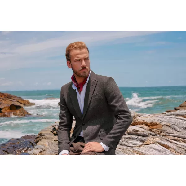 PJ PAUL JONES Men's Vintage Herringbone Tweed Blazers British Wool Blend Sport Coat Jacket
