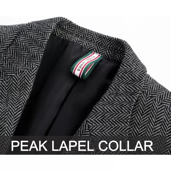 PJ PAUL JONES Men's Vintage Herringbone Tweed Blazers British Wool Blend Sport Coat Jacket