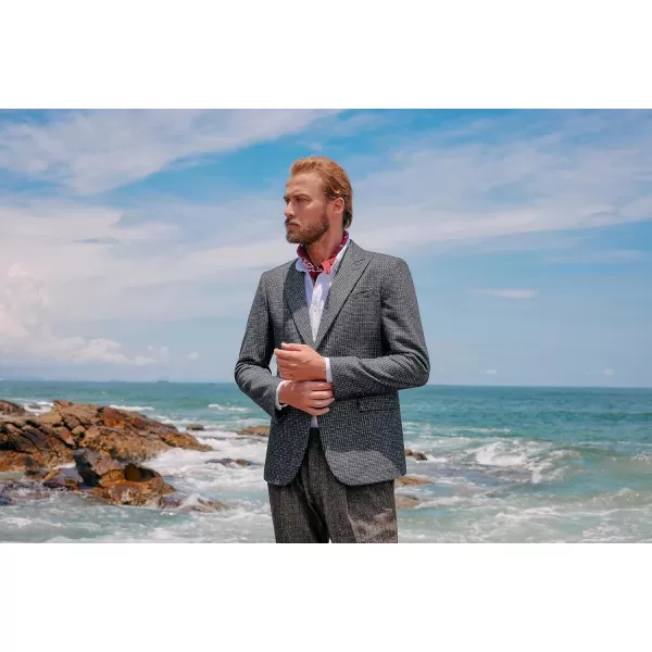 PJ PAUL JONES Men's Vintage Herringbone Tweed Blazers British Wool Blend Sport Coat Jacket