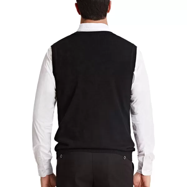 PJ Paul Jones Men's V-Neck Knitting Vest Classic Sleeveless Pullover Sweater Vest