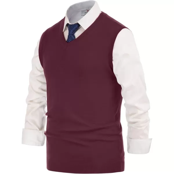 PJ Paul Jones Men's V-Neck Knitting Vest Classic Sleeveless Pullover Sweater Vest