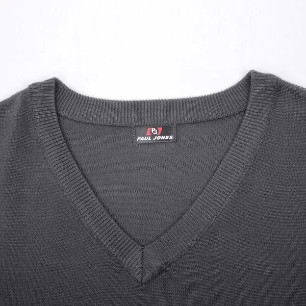 PJ Paul Jones Men's V-Neck Knitting Vest Classic Sleeveless Pullover Sweater Vest