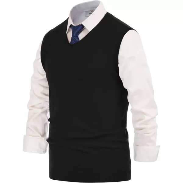 PJ Paul Jones Men's V-Neck Knitting Vest Classic Sleeveless Pullover Sweater Vest