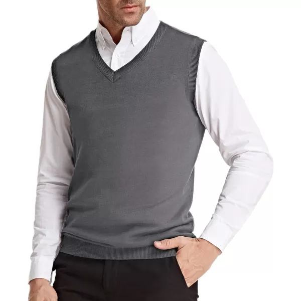 PJ Paul Jones Men's V-Neck Knitting Vest Classic Sleeveless Pullover Sweater Vest