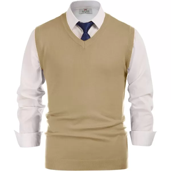 PJ Paul Jones Men's V-Neck Knitting Vest Classic Sleeveless Pullover Sweater Vest