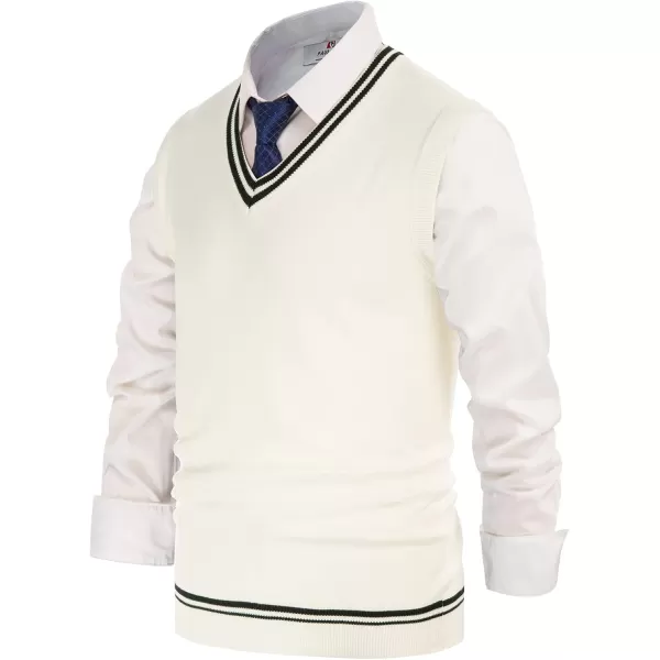 PJ Paul Jones Men's V-Neck Knitting Vest Classic Sleeveless Pullover Sweater Vest