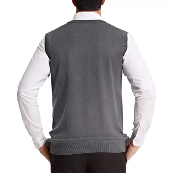 PJ Paul Jones Men's V-Neck Knitting Vest Classic Sleeveless Pullover Sweater Vest