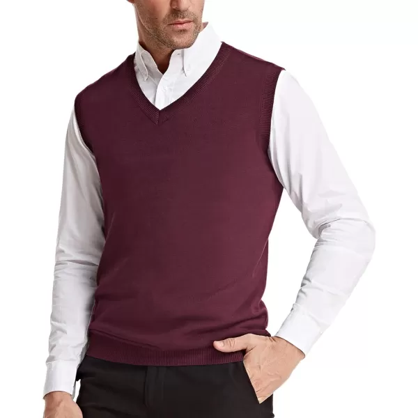 PJ Paul Jones Men's V-Neck Knitting Vest Classic Sleeveless Pullover Sweater Vest