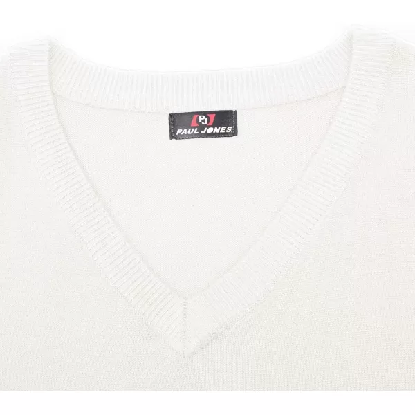 PJ Paul Jones Men's V-Neck Knitting Vest Classic Sleeveless Pullover Sweater Vest