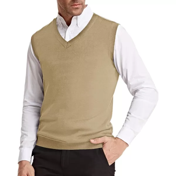PJ Paul Jones Men's V-Neck Knitting Vest Classic Sleeveless Pullover Sweater Vest
