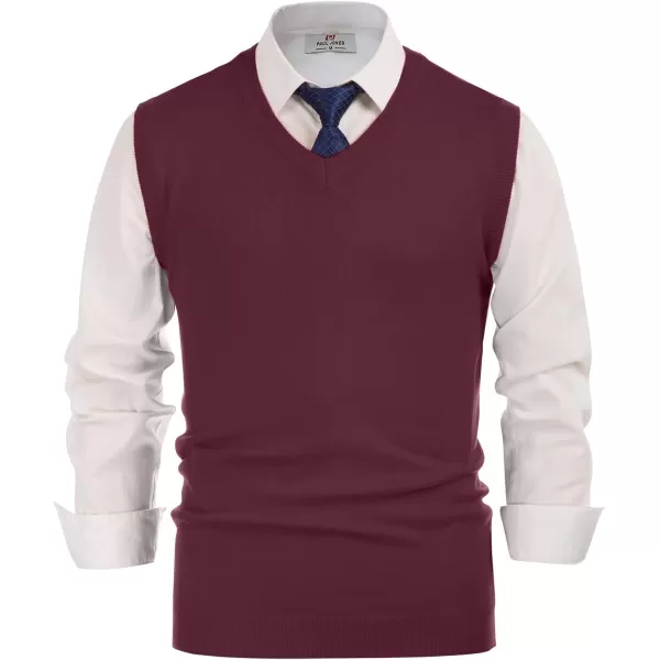 PJ Paul Jones Men's V-Neck Knitting Vest Classic Sleeveless Pullover Sweater Vest