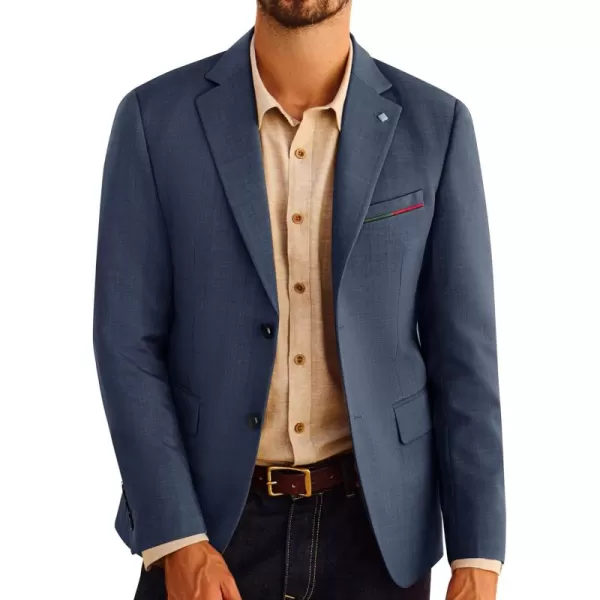 PJ PAUL JONES Mens Blazer Lightweight Sport Coats Casual Two Buttons Notched Lapel Suit Jacket with Removable Brooch