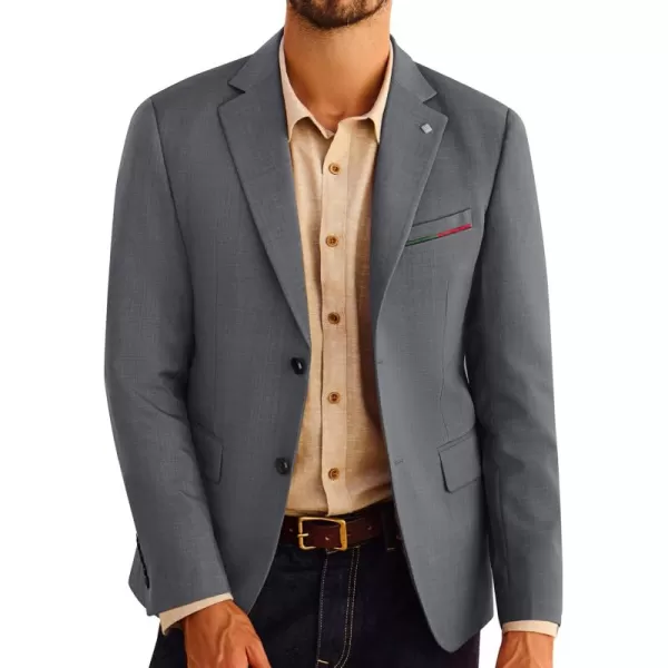 PJ PAUL JONES Mens Blazer Lightweight Sport Coats Casual Two Buttons Notched Lapel Suit Jacket with Removable Brooch