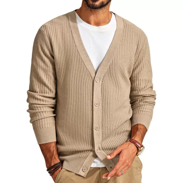 PJ PAUL JONES Men's Cardigan Sweaters Long Sleeve V-Neck Cardigans Slim Fit Casual Buttons Down Ribbed Knitted Sweater