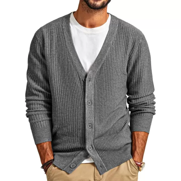 PJ PAUL JONES Men's Cardigan Sweaters Long Sleeve V-Neck Cardigans Slim Fit Casual Buttons Down Ribbed Knitted Sweater