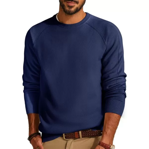 PJ PAUL JONES Mens Crewneck Sweater Soft Pullover Sweaters Long Sleeve Knitted Textured Jumper