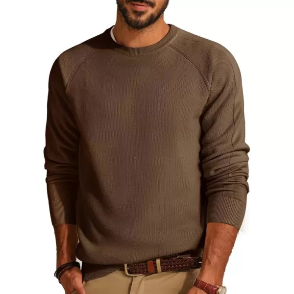 PJ PAUL JONES Mens Crewneck Sweater Soft Pullover Sweaters Long Sleeve Knitted Textured Jumper
