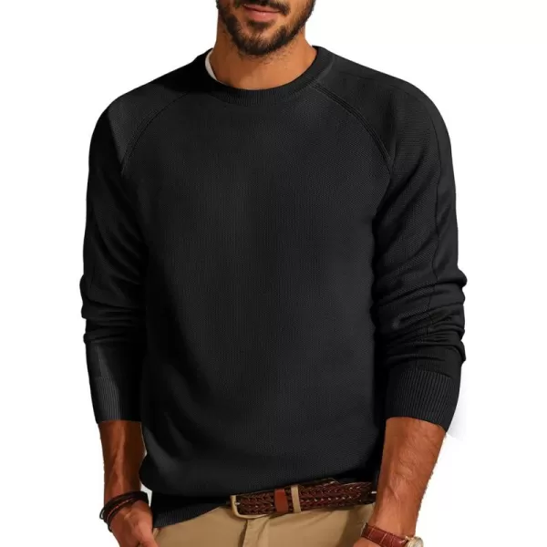 PJ PAUL JONES Mens Crewneck Sweater Soft Pullover Sweaters Long Sleeve Knitted Textured Jumper