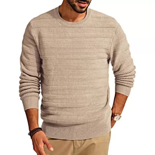 PJ PAUL JONES Mens Crewneck Sweaters Casual Knit Pullover Sweater Textured Knitwear