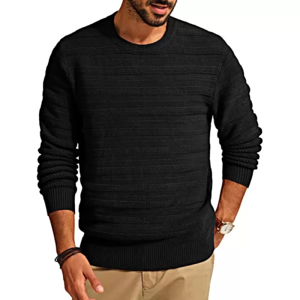 PJ PAUL JONES Mens Crewneck Sweaters Casual Knit Pullover Sweater Textured Knitwear