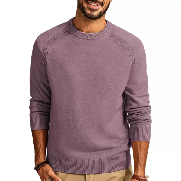 PJ PAUL JONES Men's Crewneck Sweaters Wool Blend Stretch Raglan Sleeve Knit Pullover Sweater Slim Fit Knitwear