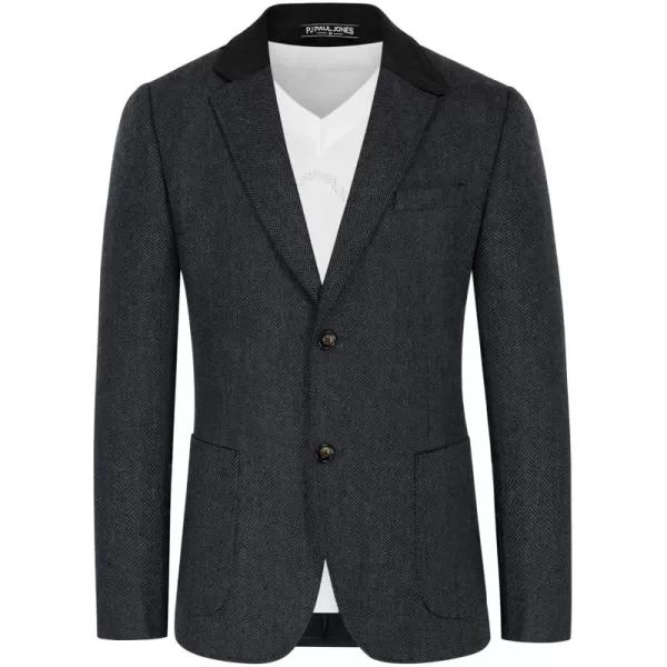PJ PAUL JONES Mens Herringbone Blazer Vintage Tweed Wool Blend Sport Coat Jacket