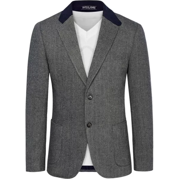PJ PAUL JONES Mens Herringbone Blazer Vintage Tweed Wool Blend Sport Coat Jacket